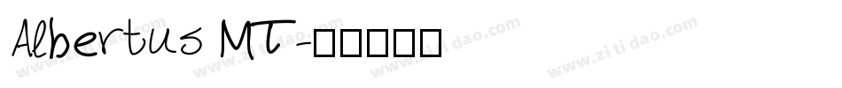 AlbertusMT字体转换