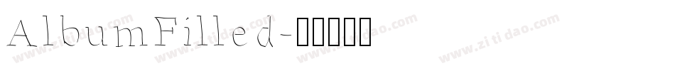 AlbumFilled字体转换