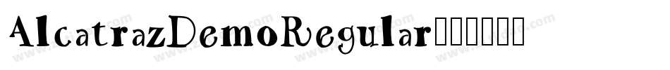 AlcatrazDemoRegular字体转换