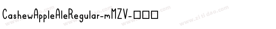 CashewAppleAleRegular-mMZV字体转换