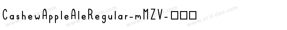 CashewAppleAleRegular-mMZV字体转换