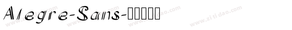 Alegre-Sans字体转换