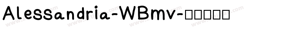 Alessandria-WBmv字体转换
