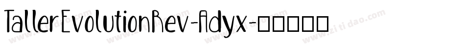 TallerEvolutionRev-Adyx字体转换