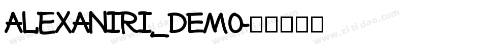 ALEXANIRI_demo字体转换