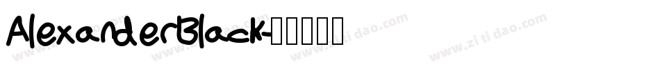 AlexanderBlack字体转换