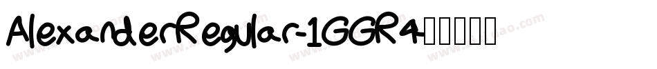 AlexanderRegular-1GGR4字体转换