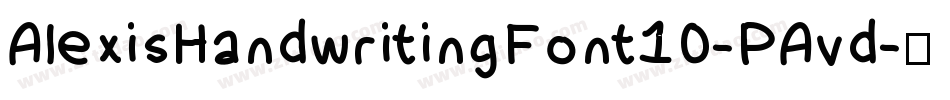 AlexisHandwritingFont10-PAvd字体转换