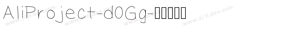 AliProject-d0Gg字体转换