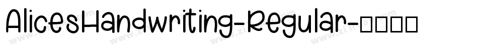 AlicesHandwriting-Regular字体转换