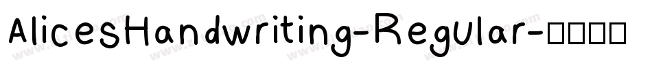 AlicesHandwriting-Regular字体转换