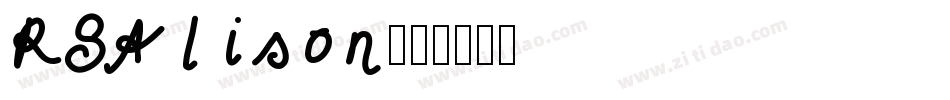 RSAlison字体转换