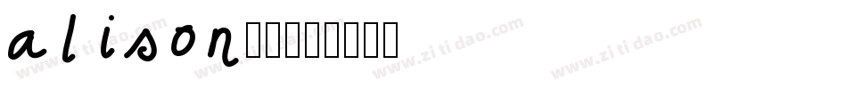 alison字库字体转换