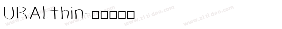 URALthin字体转换