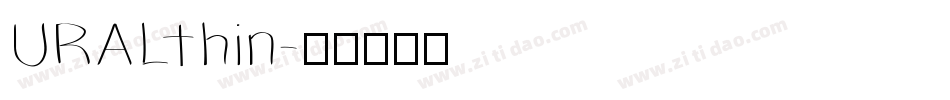URALthin字体转换