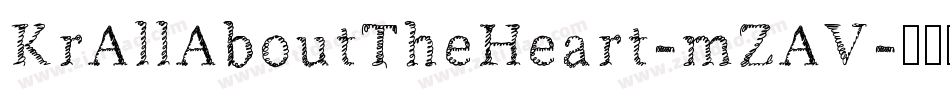 KrAllAboutTheHeart-mZAV字体转换