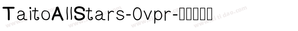 TaitoAllStars-0vpr字体转换