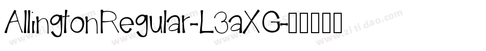 AllingtonRegular-L3aXG字体转换