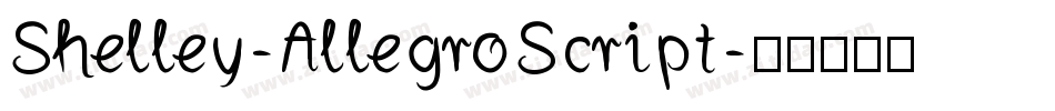 Shelley-AllegroScript字体转换
