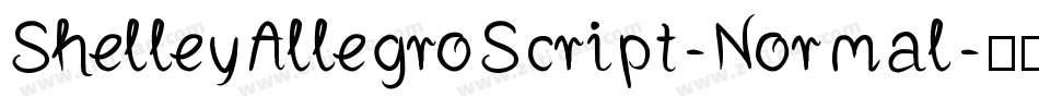ShelleyAllegroScript-Normal字体转换