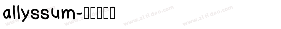 allyssum字体转换