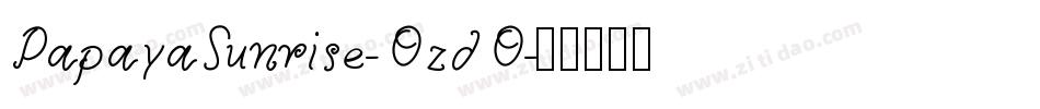 PapayaSunrise-OzdO字体转换