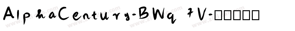 AlphaCentury-BWq7V字体转换