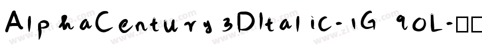 AlphaCentury3DItalic-1G9oL字体转换