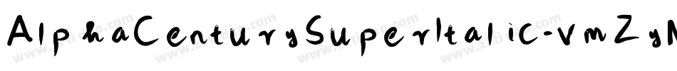 AlphaCenturySuperItalic-vmZyM字体转换