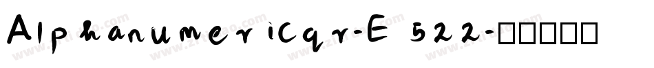 Alphanumericqr-E5zz字体转换