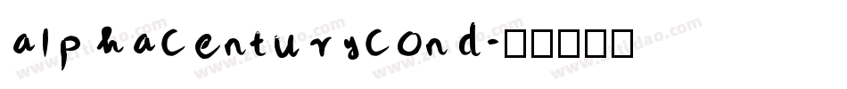 alphacenturycond字体转换