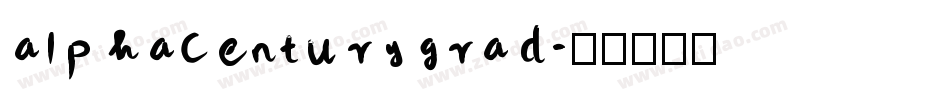 alphacenturygrad字体转换