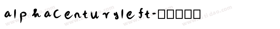 alphacenturyleft字体转换