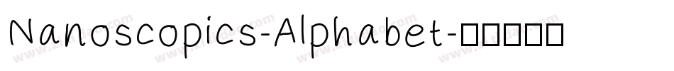 Nanoscopics-Alphabet字体转换