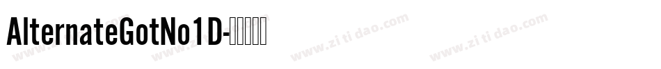 AlternateGotNo1D字体转换
