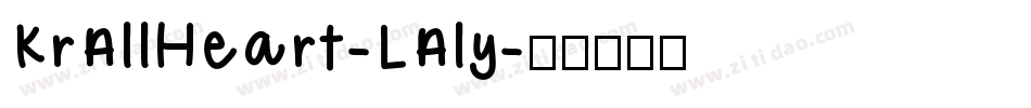 KrAllHeart-LAly字体转换