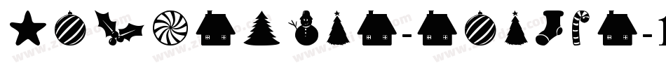 Christmas-Shapes-1字体转换