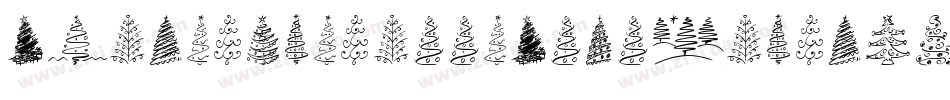 ChristmasTreesCelebration-JAWB字体转换