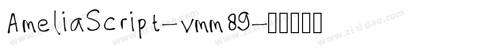 AmeliaScript-vmm89字体转换