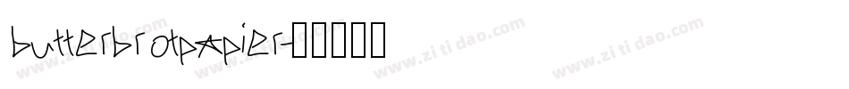 butterbrotpapier字体转换