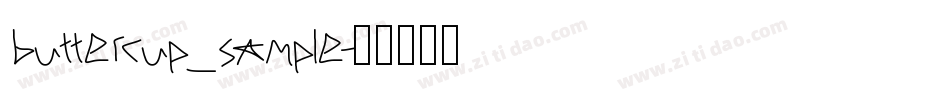 buttercup_sample字体转换