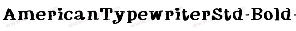 AmericanTypewriterStd-Bold字体转换