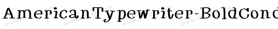 AmericanTypewriter-BoldCond字体转换