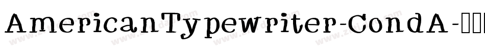 AmericanTypewriter-CondA字体转换