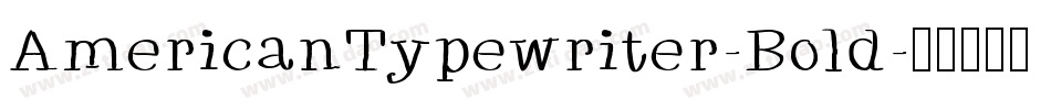 AmericanTypewriter-Bold字体转换