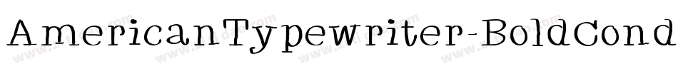 AmericanTypewriter-BoldCondA字体转换