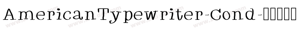 AmericanTypewriter-Cond字体转换
