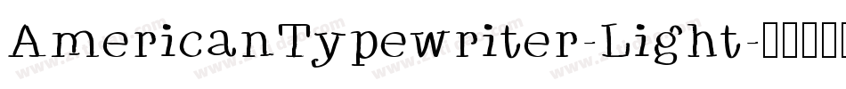 AmericanTypewriter-Light字体转换