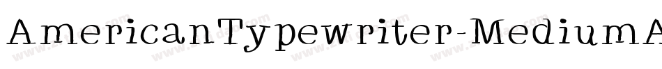 AmericanTypewriter-MediumA字体转换