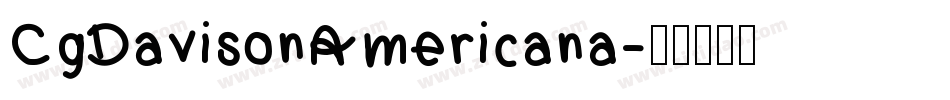 CgDavisonAmericana字体转换